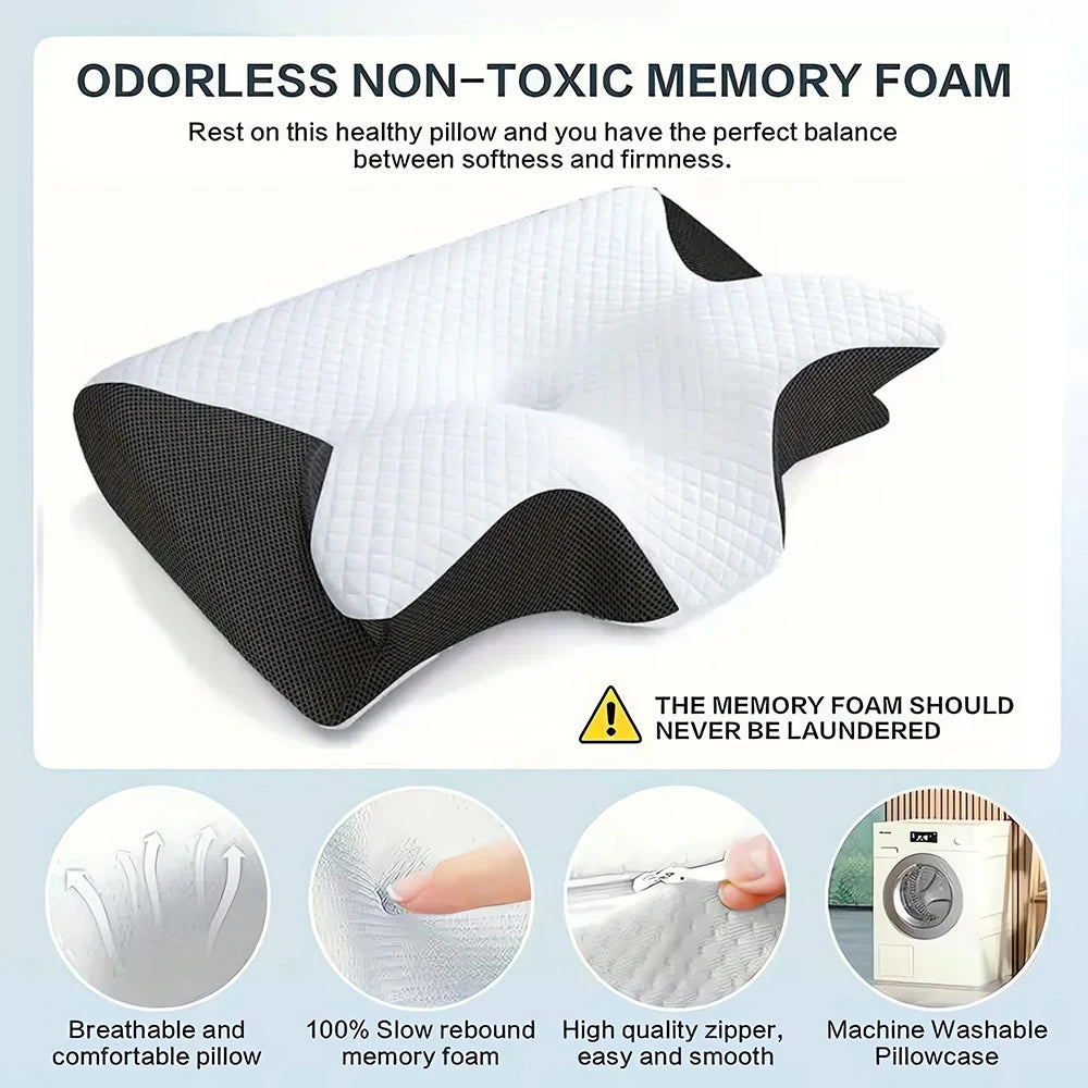 2 in 1 Memory Foam Cervical Pillow