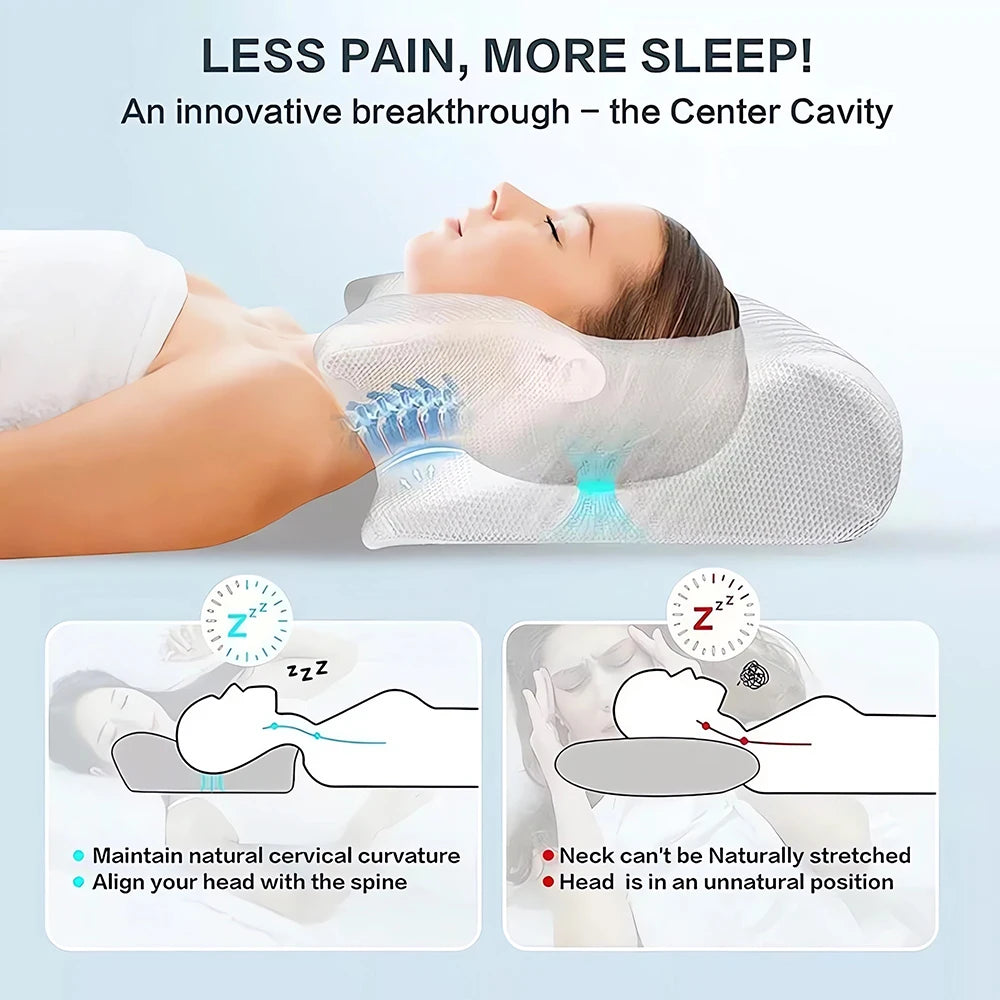 2 in 1 Memory Foam Cervical Pillow